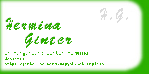 hermina ginter business card